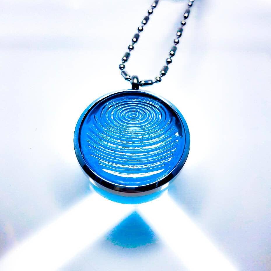 Ion Glass Defense Pendant 31MM (Clearance Price) Your Emf Shield Dark Aqua (Blue) 