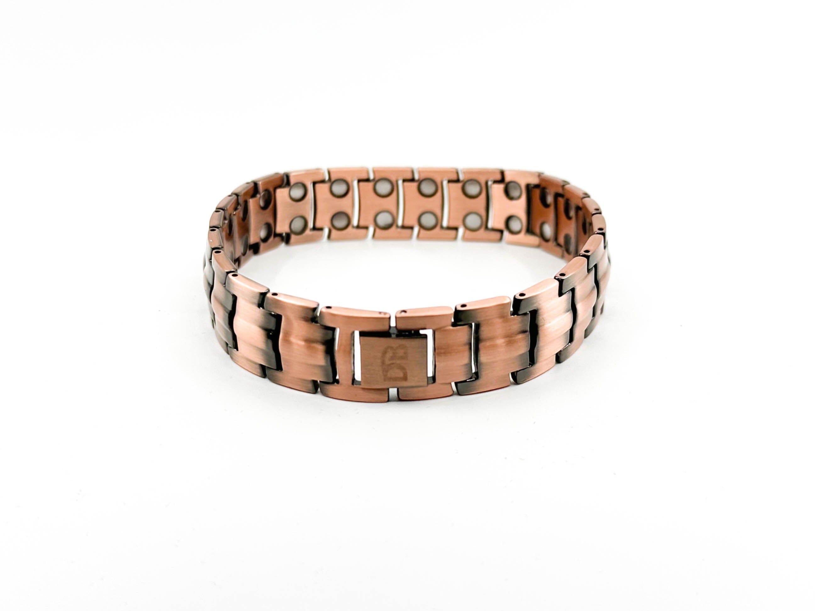 Pure Copper Magnetic Bracelet - 2 Designs DG Your Emf Shield Link - 15 MM Wide 