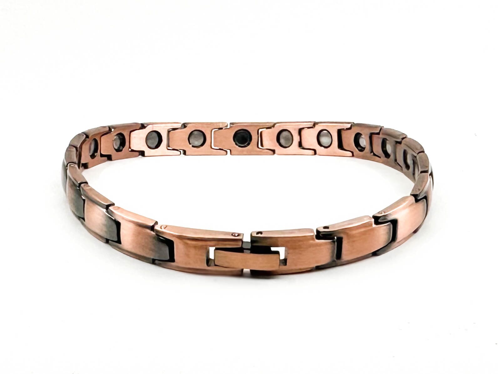 Pure Copper Magnetic Bracelet - 2 Designs DG Your Emf Shield Links - 7 MM Wide 